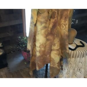 Raw silk hand dyed tunic